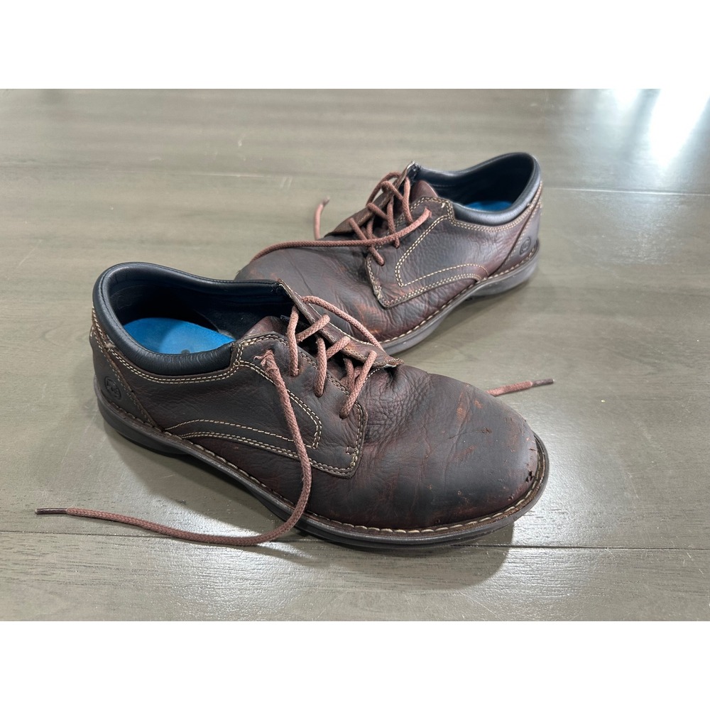 Timberland PRO Mens Brown‎ Leather ESD Anti-Fatigue Work Shoes A3416 Size 10M